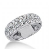 14K Gold Diamond Anniversary Wedding Ring 34 Round Brilliant Diamonds 1.36ctw 179WR154114K