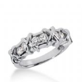 14K Gold Diamond Anniversary Wedding Ring 6 Round Brilliant Diamonds 0.60ctw 186WR153714K