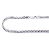 10k solid white online gold chain