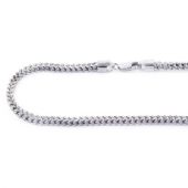 10K Solid White Gold Franco Chain 3.5mm for Men