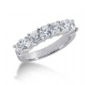 14K Gold Diamond Anniversary Wedding Ring 7 Round Brilliant Diamonds 2.10ctw 197WR46014K