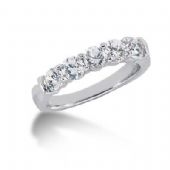 14K Gold Diamond Anniversary Wedding Ring 5 Round Brilliant Diamonds 1.25ctw 199WR64614K