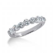 14K Gold Diamond Anniversary Wedding Ring 7 Round Brilliant Diamonds 1.05ctw 208WR223714K