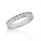 14K Gold Diamond Wedding Ring 9 Round Brilliant Diamonds 0.45ctw 213WR12314K