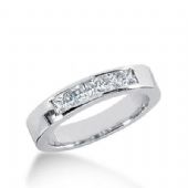 14K Gold Diamond Anniversary Wedding Ring 5 Princess Cut Diamonds 0.70ctw 214WR100014K