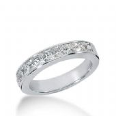 14K Gold Diamond Anniversary Wedding Ring 9 Princess Cut Diamonds 0.90ctw 216WR100214K