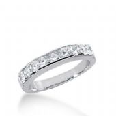 14K Gold Diamond Anniversary Wedding Ring 10 Princess Cut Diamonds 0.82ctw 228WR103914K