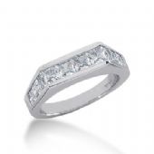 14K Gold Diamond Anniversary Wedding Ring 10 Princess Cut Diamonds 1.70ctw 239WR108214K