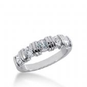 14K Gold Diamond Anniversary Wedding Ring 5 Round Brilliant Diamonds 0.75ctw 245WR109014K