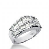 14K Gold Diamond Anniversary Wedding Ring 18 Straight Baguette Diamonds 1.44ctw 251WR110414K