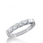 14k Gold Diamond Anniversary Wedding Ring 5 Straight Baguette Diamonds 0.60ctw 263WR112414K