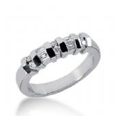 14k Gold Diamond Anniversary Wedding Ring 6 Round Brilliant, 4 Straight Baguette Diamonds 0.35ctw 270WR113314K