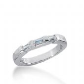 14k Gold Diamond Anniversary Wedding Ring 1 Straight Baguette, 2 Tapered Baguette Diamonds 0.21ctw 273WR113614K