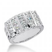 14k Gold Diamond Anniversary Wedding Ring 15 Princess Cut Diamonds 2.55ctw 276WR115214K