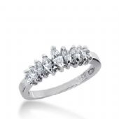 14k Gold Diamond Anniversary Wedding Ring 9 Marquise Shaped Diamonds 1.30ctw 277WR118014K