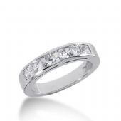 14k Gold Diamond Anniversary Wedding Ring 7 Princess Cut Diamonds 0.98ctw 284WR132814K
