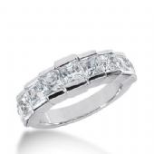 14k Gold Diamond Anniversary Wedding Ring 7 Princess Cut Diamonds 2.14ctw 285WR133014K