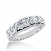 14k Gold Diamond Anniversary Wedding Ring 9 Princess Cut Diamonds 2.70ctw 286WR133114K