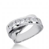 14k Gold Diamond Anniversary Wedding Ring 7 Princess Cut Diamonds 0.70ctw 289WR133414K