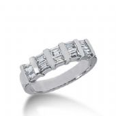 14k Gold Diamond Anniversary Wedding Ring 10 Straight Baguette Diamonds 0.80ctw 301WR134814K