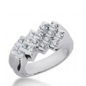14k Gold Diamond Anniversary Wedding Ring 16 Round Brilliant Diamonds 0.80ctw 310WR135814K