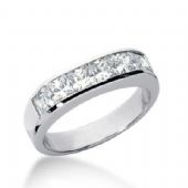 14k Gold Diamond Anniversary Wedding Ring 6 Princess Cut Diamonds 1.80ctw 315WR137614K