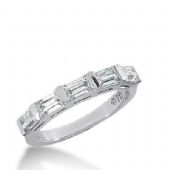 14k Gold Diamond Anniversary Wedding Ring 5 Straight Baguette Diamonds 1.30ctw 328WR144314K