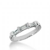 14k Gold Diamond Anniversary Wedding Ring 1 Straight Baguette, 2 Tapered Baguette Diamonds 0.51ctw 329WR144414K