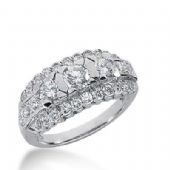 14k Gold Diamond Anniversary Wedding Ring 31 Round Brilliant Diamonds 1.50ctw 333WR147114K