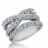 14k Gold Diamond Anniversary Wedding Ring 36 Round Brilliant Diamonds 1.48ctw 340WR148414K