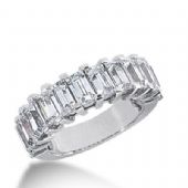 14k Gold Diamond Anniversary Wedding Ring 11 Emerald Cut Diamonds 3.63ctw 354WR150714K