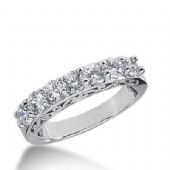 14k Gold Diamond Anniversary Wedding Ring 7 Round Brilliant Diamonds 1.40ctw 360WR151814K