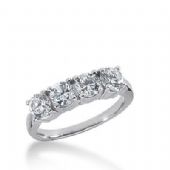 14k Gold Diamond Anniversary Wedding Ring 4 Round Brilliant Diamonds 1.20ctw 361WR151914K