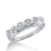 14k Gold Diamond Anniversary Wedding Ring 6 Round Brilliant Diamonds 0.90ctw 362WR152014K