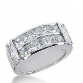 14k Gold Diamond Anniversary Wedding Ring 16 Princess Cut Diamonds 3.58ctw 368WR152914K