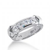14k Gold Diamond Anniversary Wedding Ring 5 Princess Cut Diamonds 1.35ctw 376WR156014K