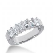 14k Gold Diamond Anniversary Wedding Ring 12 Straight Baguette Diamonds 0.96ctw 378WR156414K