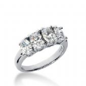 14k Gold Diamond Anniversary Wedding Ring 4 Oval Cut Diamonds 2.30ctw 382WR157214K