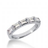 14k Gold Diamond Anniversary Wedding Ring 5 Straight Baguette Diamonds 1.00ctw 389WR160314K