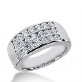 14k Gold Diamond Anniversary Wedding Ring 21 Round Brilliant Diamonds 0.83ctw 394WR164714K