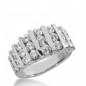 14K Gold Diamond Anniversary Wedding Ring 27 Round Brilliant Diamonds 2.01ctw 397WR165014K