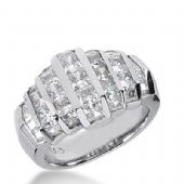 14K Gold Diamond Anniversary Wedding Ring 31 Princess Cut Diamonds Total 3.53ctw 399WR165214k