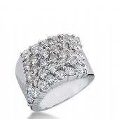 14K Gold Diamond Anniversary Wedding Ring 35 Round Stone Total 4.20 ctw. 400-WR1653
