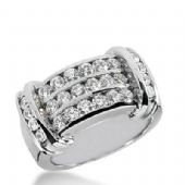 14k Gold Diamond Anniversary Wedding Ring 26 Round Brilliant Stones Total 1.14ctw 407WR169114K