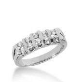 14k Gold Diamond Anniversary Wedding Ring 10 Round Stone 0.05 ct Total 0.50ctw 413WR170314K