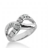 14k Gold Diamond Anniversary Wedding Ring 9 Round Brilliant Diamonds Total 0.23ctw 414WR170514K