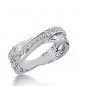 14k Gold Diamond Anniversary Wedding Ring 33 Round Brilliant Diamonds Total 0.99ctw 415WR170614K