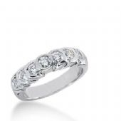 14k Gold Diamond Anniversary Wedding Ring 7 Round Brilliant Diamonds Total 0.70ctw 431WR176814K