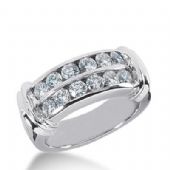 14k Gold Diamond Anniversary Wedding Ring 12 Round Brilliant Diamonds 0.10 ct Total 1.20ctw 435WR177914K