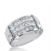 14k Gold Diamond Anniversary Wedding Ring 21 Princess Cut Total 1.47ctw 439WR179114k